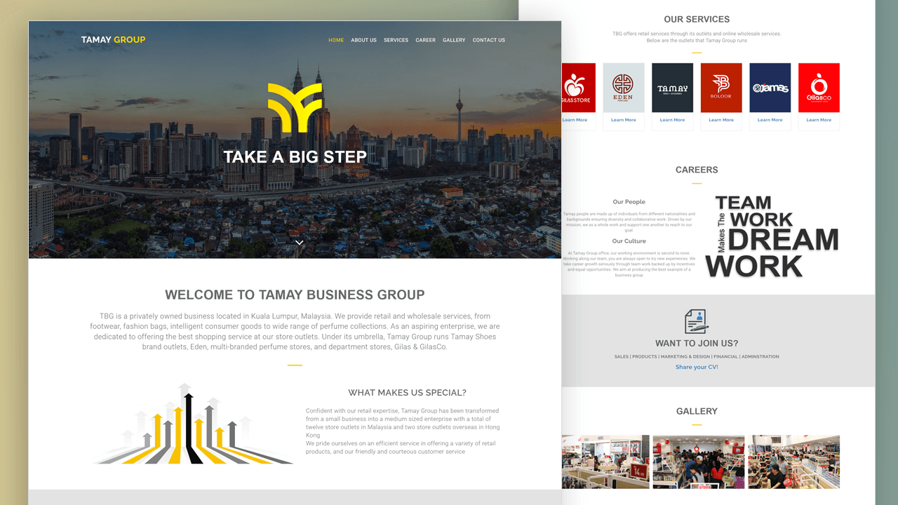 TAMAY Group Landing Page